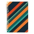 thumbnail image 7 of FORMRS 1-Subject Spiral Notebook 8" x 5" College Ruled 60 Refillable Sheet A5 Hard Cover, 2 Pack, Retro Stripes, 7 of 7
