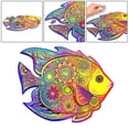 thumbnail image 3 of Rompecabezas para ,Rompecabezas de animales de madera para adultos Rompecabezas de bricolaje pescado 1 CUTICAT Rompecabezas para niños, 3 of 8