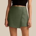 thumbnail image 2 of EYNMVR Women's Casual Mid Waist Skorts Wrap Front Business Casual Outfit Skirt Shorts, 2 of 6