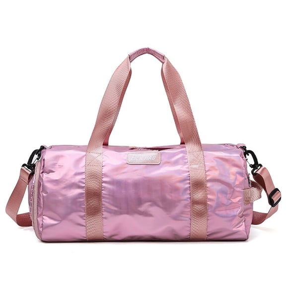 Gym Duffel Bag Women Overnight Medium Lightweight Foldable Weekender Travel Luggage Sport Athletic Water-proof Dry Wet Shoe Compartment for Girls Kids