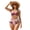 Abstract Leopard Print Pink, variant on Bikini Set for Women Two Piece Swimsuit V Neck High Waisted Bikini Sets Stylish Swimsuit Push Up Twist Front Ruched Bathing Suit for Hawaii Beach, XS, Mushroom Leaf Pattern Black