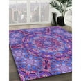 thumbnail image 2 of Ahgly Company Indoor Square Patterned Bright Purple Area Rugs, 3' Square, 2 of 6
