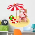 thumbnail image 1 of Santa Claus Relaxing Beach Wall Decal Mural by Wallmonkeys Vinyl Peel and Stick Graphic for Girls (36 in H x 34 in W), 1 of 4