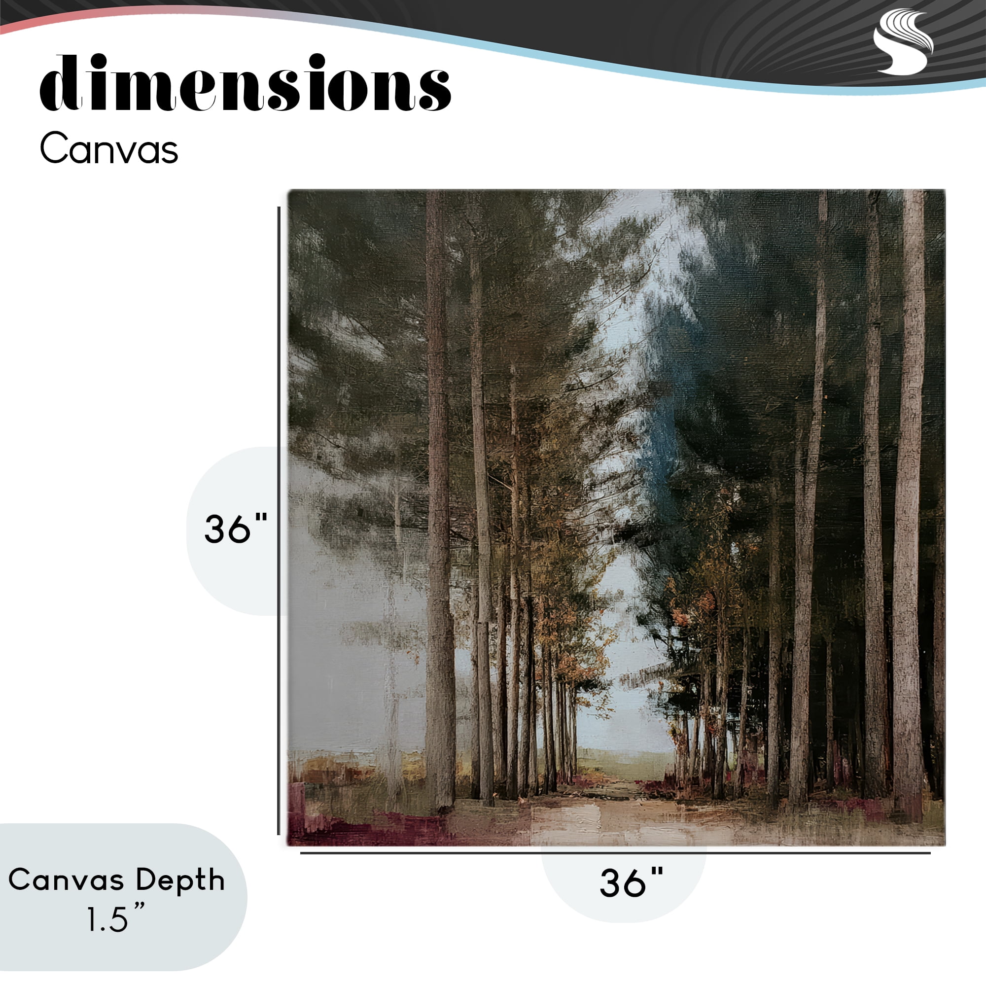 Stupell Industries Tall Trees Pathway Canvas Wall Art, design by Kim Curinga