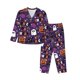 thumbnail image 1 of Fotbe Halloween Sweet Candy Conjunto de Pijama de Manga Larga para Mujer con Estampado, Ropa de Dormir de 2 Piezas, Conjunto de Casa Suave y Cómodo con Bolsillos-Medium, 1 of 7
