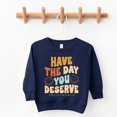 thumbnail image 5 of SmileyWorld Have The Day You Deserve Groovy - Toddler Graphic Sweatshirt, 5 of 11