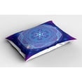 thumbnail image 2 of Ambesonne Star Mandala Pillow Sham 2 Pack, Geometry, 26"x20", Purple Pale Blue Pink, 2 of 3