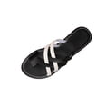 thumbnail image 6 of Womens Slide Sandals Slip On Crisscross Strap Comfortable Casual Lightweight for Everyday Walking Black,Size 9, 6 of 9