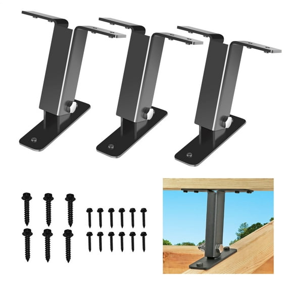 ZHAO Roof Riser Bracket Heavy Duty Roof Beam Bracket Riser 3 Pieces Adjustable Angle Waterproof Pergola Kit for Terraces Balconies Parks rational