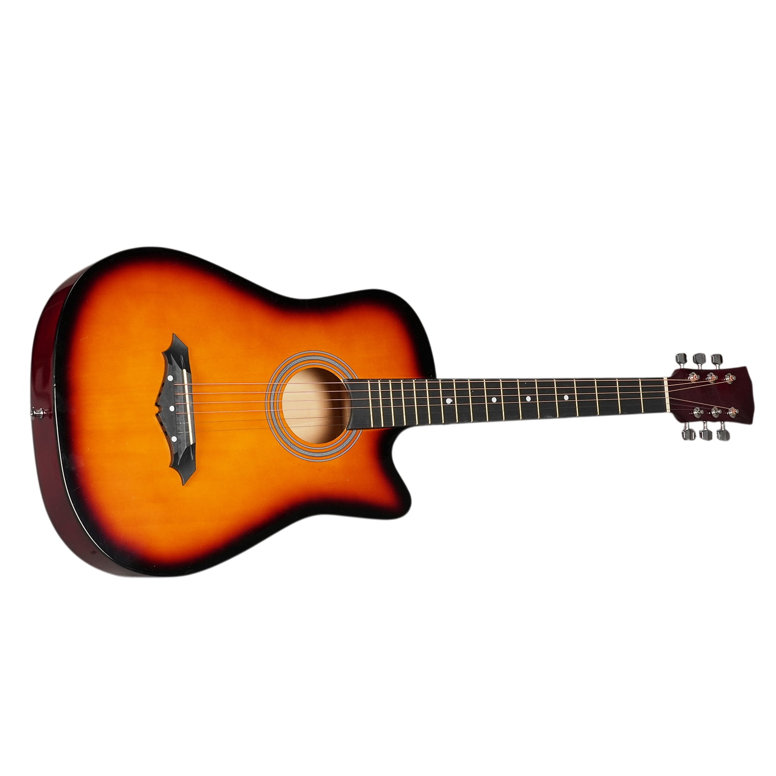 38in Acoustic Guitar with Picks, Strings, Capo, Case, Tuner, and Strap