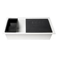 thumbnail image 3 of ALFI Brand AB3418SBDI-W 33 in. Granite Composite Workstation Step Rim Single Bowl Drop in Sink with Accessories - White, 3 of 7