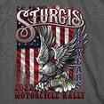 thumbnail image 4 of 2022 Sturgis Motorcycle Rally SPB1018 Men’s Freedom Ride Heather Charcoal T Shirt Medium, 4 of 5