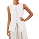 thumbnail image 1 of Chaleco PRETTYGARDEN sin mangas con botones blanco XXL, 1 of 8