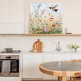 thumbnail image 6 of Spring Floral Wall Art Painting on Canvas, Hummingbird Summer Botanical Watercolor Canvas Art Home Prints Wall Art Framed Modern Artwork for Living Room Bedroom Wall Decor 20x20in, 6 of 9