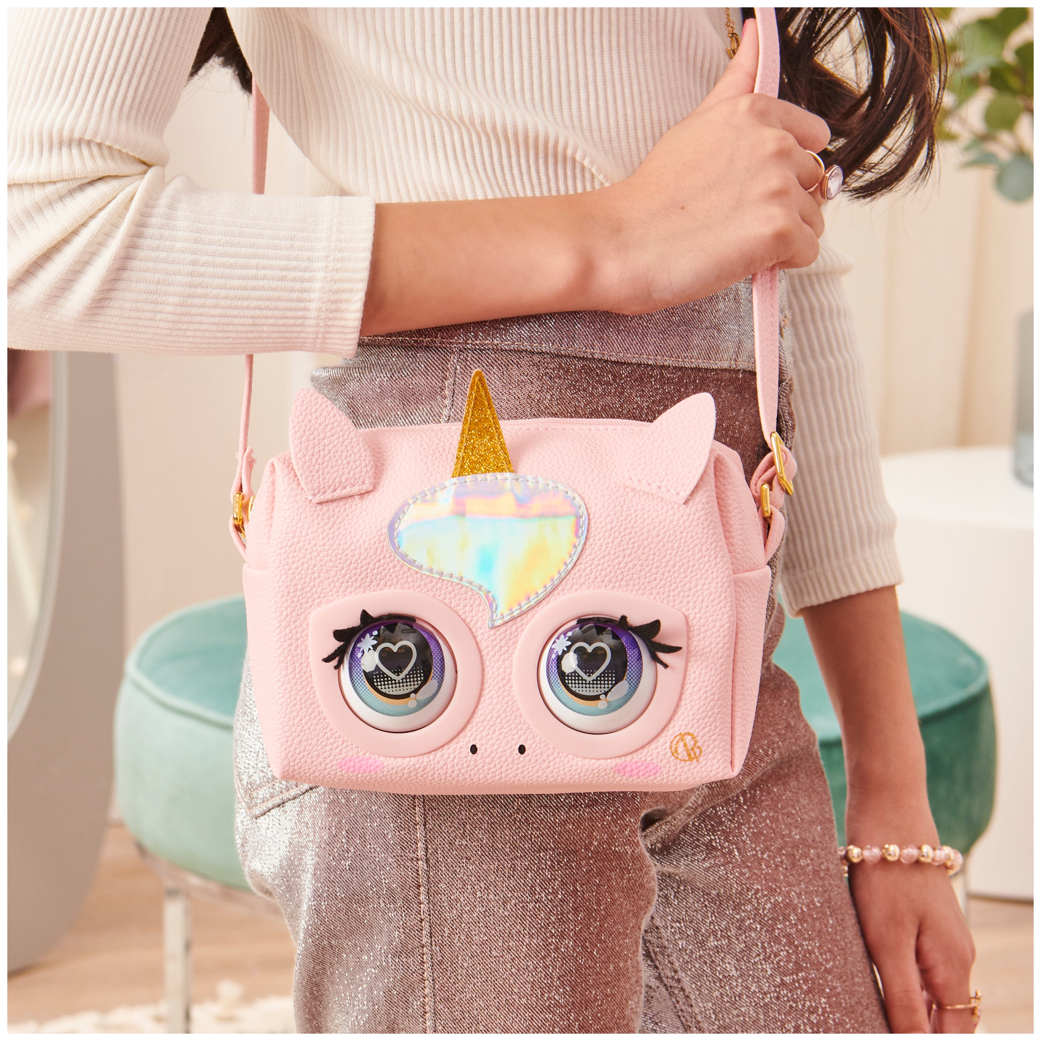 Kid's Backpack Mini Fluffy Schoolbag for Girls Cartoon Plush Unicorns  Design Student Cute Travel Book Bag Violet Big Eyes - Walmart.com
