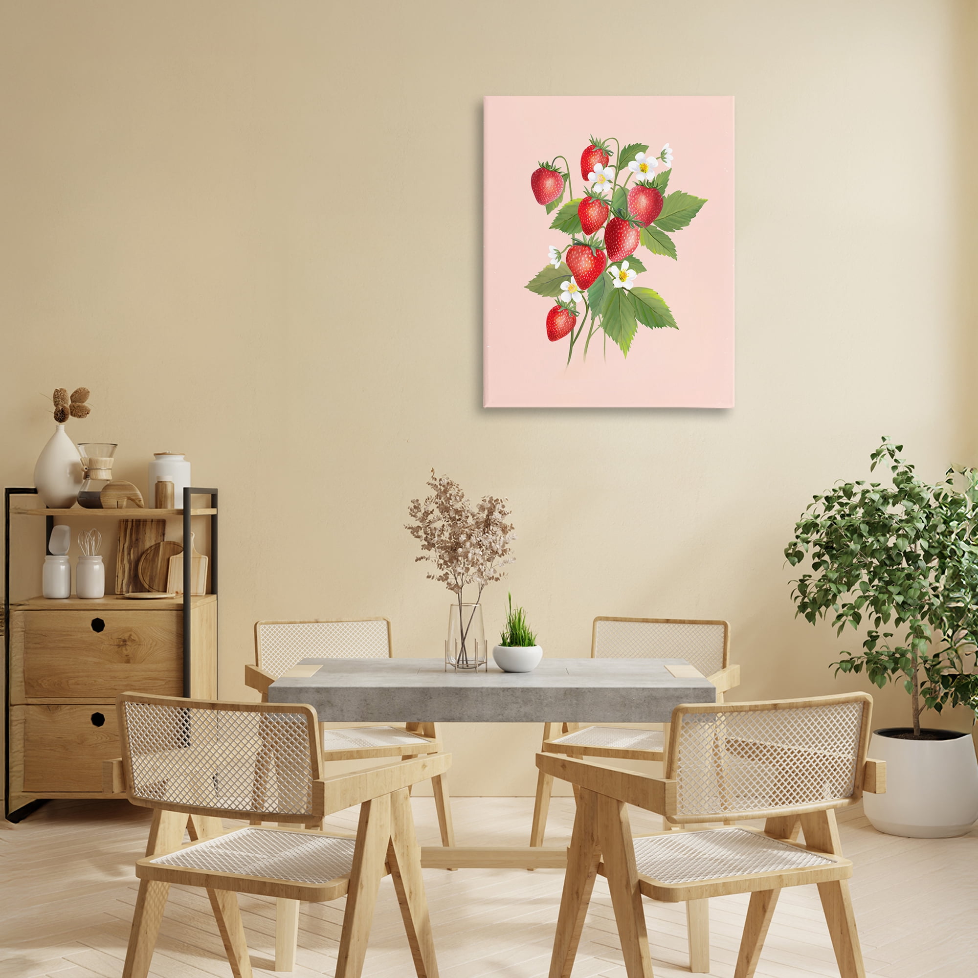 Stupell Industries Cottage Garden Strawberries Canvas Wall Art, design by Diane Neukirch