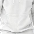 thumbnail image 5 of Dqueduo Men's Casual Sets, Solid Color Hooded Long Sleeve Hoodie with Drawstring Elastic Waist Shorts, Loose Oversized Two-Piece Hoodie and Shorts Set, 5 of 6