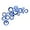 4-Blue, variant on Miyuadkai Stickers 23Pcs 3D Circles Mirror Wall Sticker Diy Decal Mural Home Decor Removable Silver