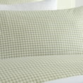 thumbnail image 4 of Laurel & Mayfair Gingham Printed 250tc 100% Cotton Percale Green 4-Piece Sheet Set, King, 4 of 5