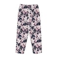 thumbnail image 5 of Xecao Lilies Flowers Women's Straight Lounge Pajama Pants: The Epitome of Relaxed Sleepwear, 5 of 9
