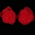thumbnail image 2 of The Ribbon People Club Pack of 72 Sheer Red Rose Craft Ribbon Flowers 1.5", 2 of 2