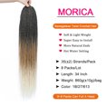thumbnail image 3 of MORICA Ombre Crochet Hair Senegalese Twist 34 Inch 8 Packs Small Crochet Hair For Braiding, Braids Crochet Hair for Black Women, Twist Crochet Hair Hot Water Setting (34 Inch, 1B/27/613), 3 of 7