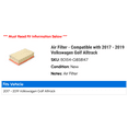 thumbnail image 2 of Air Filter - Compatible with 2017 - 2019 Volkswagen Golf Alltrack 2018, 2 of 2