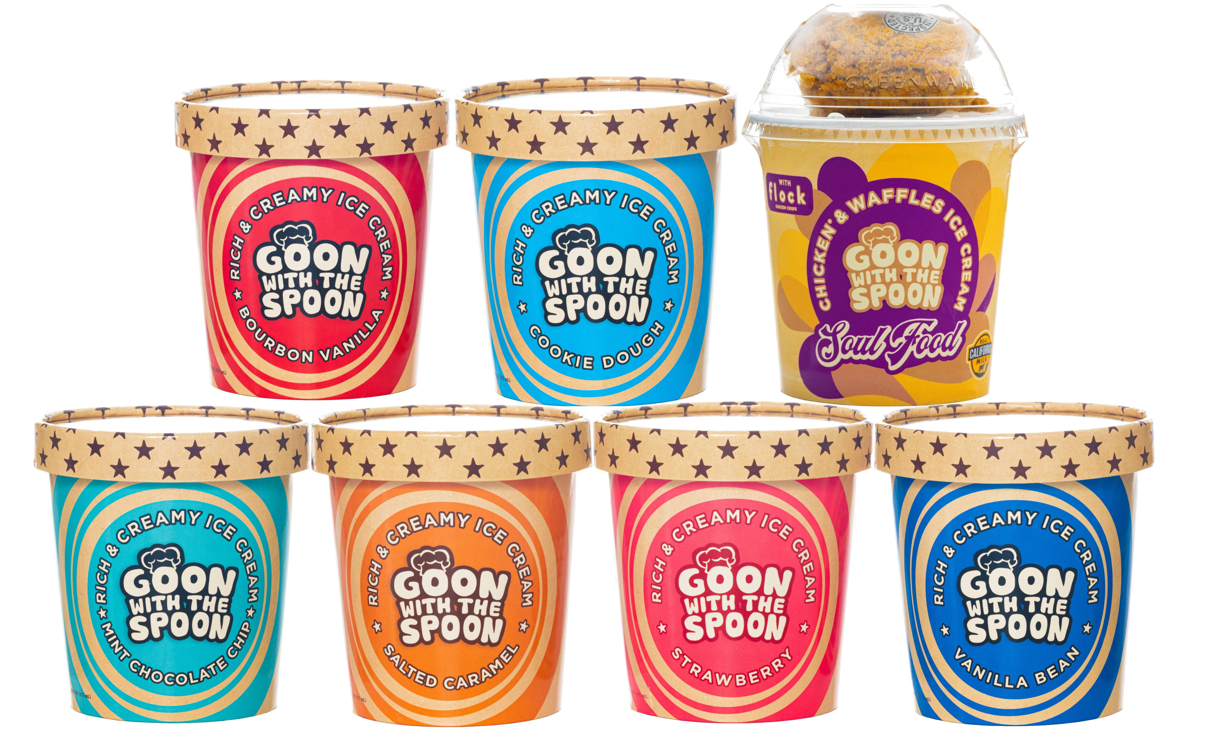 Goon with the Spoon Super Premium Ice Cream, Variety Pack, 16 oz, 7