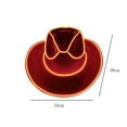 thumbnail image 3 of SPOORYYO LED Cowboy Hat Adjustable Brightness Flashing Model Hats for Camping Running and Party Fashionable Jeans Hat, Yellow, 3 of 4