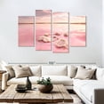 thumbnail image 3 of Elephant Stock Torrevieja Pink Lake Wall Art - Horizontal Multi Panel Canvas - Living Room Wall Decor - Nature Multi Panel - Pink And Beige Decor - 84" x 54", 3 of 8