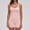 Pink, variant on PISONIC Women 2 Piece Workout Sets High Waisted Tummy Control Biker Shorts Halter Padded Tank Tops