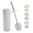 thumbnail image 2 of Bath Bliss Hammered Texture Toilet Brush in White, 2 of 4