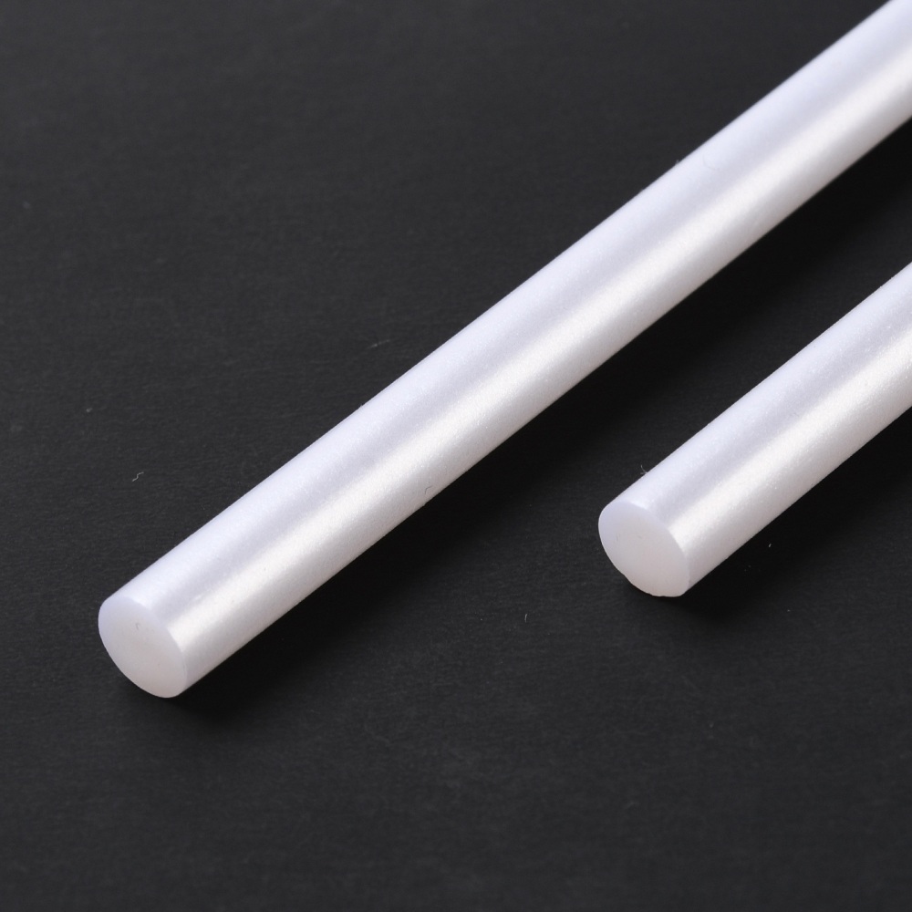 200pc Plastic Glue Gun Sticks Sealing Wax Sticks Hot Melt Glue Adhesive Sticks for Vintage Wax Seal Stamp White 10x0.7cm