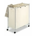 Whitmor 3 Section Rolling Iron Laundry Sorters with Removable Canvas