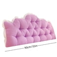 thumbnail image 3 of Bed Backrest Cushion, TOUMENY Ergonomic Headboard Support Pillow, 100cm Soft Lumbar Reading Rest Cushion for Bedroom Bed, Purple, 3 of 6