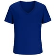 thumbnail image 5 of cocolona Mens Deep V Neck T-shirts Summer Casual Short Sleeve Tops Fashion Solid Color Loose Blouses, 5 of 5