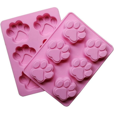 

2 Pack Silicone Mould Premium Pet Paw Dog Paw Cat Paw Cake Mold Silicone Baking Molds for Your Dog Soap Cookie Donut Bread Loaf Muffin Brownie Cornbread Cheesecake Pudding nd More