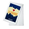 thumbnail image 1 of La Grande, Oregon, Heart and Mountains (100% Cotton Tea Towel, Decorative Hand Towel, Kitchen and Home), 1 of 3