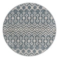 thumbnail image 3 of Unique Loom Eco Trellis Collection Area Rug - Native (3' 3" Round Harbor Blue/Ivory), 3 of 7