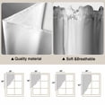 thumbnail image 3 of Gray White Ombre Kitchen Window Curtains, Swag Curtains Valance for Bedroom Living Room Bathroom, Modern Abstract Art Farmhouse Gradient Rod Pocket Window Curtain Block Drapes 2 Panels 28"x36", 3 of 9