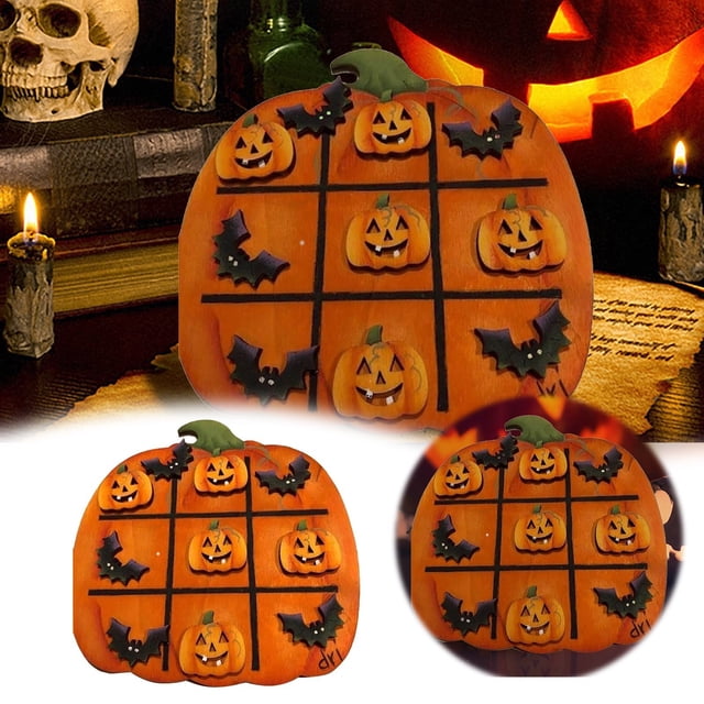 Event Party Decor Halloween Pumpkin Pendant Wooden Crafts Creative Festive Atmosphere Decoration Props