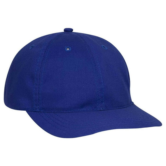 Wholesale 12 x OTTO Brushed Cotton Blend Twill Soft Visor 6 Panel Low Profile Baseball Cap - Royal - (12 Pcs)