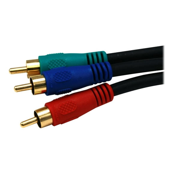 Monoprice - Câble Vidéo - RCA x 3 male to RCA x 3 male - 1,5 ft - coaxial - Noir -
