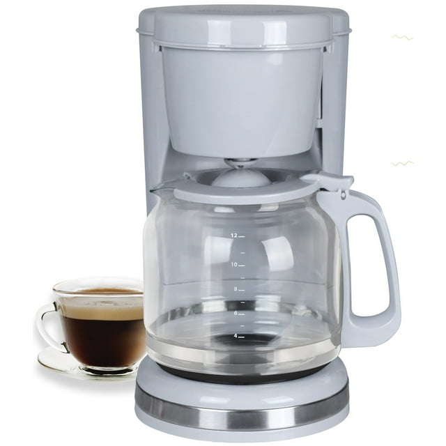 Hauz - 12 Cup Coffee Maker, Glass Carafe and Reusable Filter