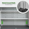 thumbnail image 5 of Macrout 4.3 x 2.5 ft Small Outdoor Storage Shed, Waterproof Plastic Storage Cabinet, Resin Shed for Garden and Patio, 5 of 11