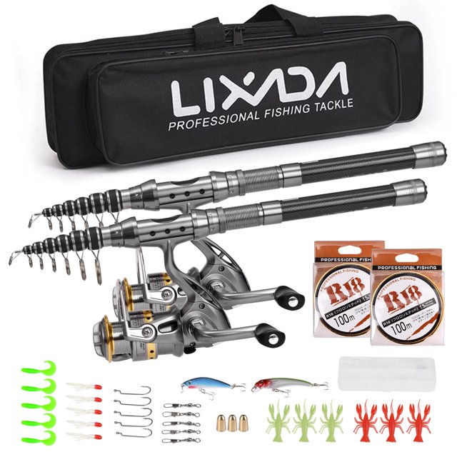 Spinning Rod,Rod And Reel Carbon Fiber Reel Rod Combo Set 2pcs Set 2pcs Rod Pole Portable Eryue Reel Combo Combo Siuke Fiber Rod Reels Rod Combo Reel