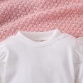 thumbnail image 3 of Gibobby Conjunto de 2 piezas de ropa para bebé y niño Niñas pequeña, camisa de manga larga con volantes, falda asimétrica y falda plisada(Rosa caliente, 1-2 Años), 3 of 5