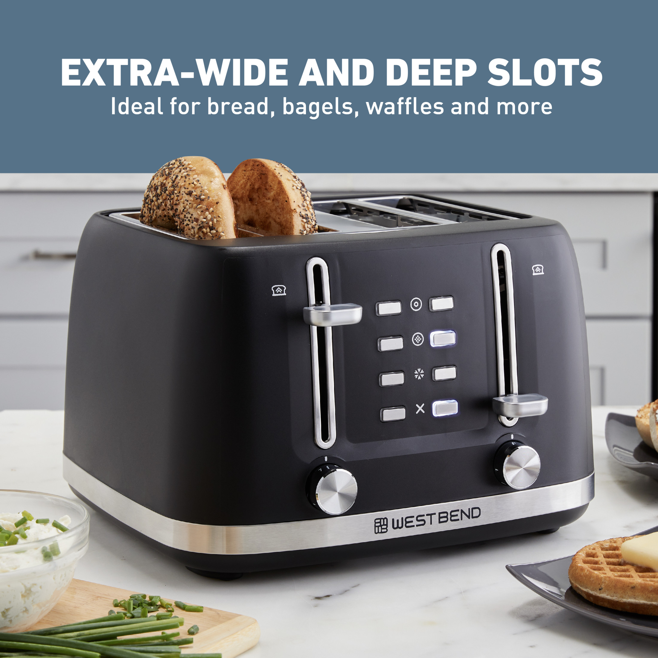 West Bend 4-Slice Toaster, in Black (TTWB4SBK13)