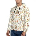thumbnail image 3 of Lsque Happy Easter Pattern Casual Men's Hoodie,Hooded Sweatshirt with Kangaroo Pocket,Pullover Hoodie-4X-Large, 3 of 7