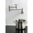 thumbnail image 3 of Kingston Brass KS3108RKZ Wendell Wall Mount Pot Filler Faucet with Knurled Handle, Brushed Nickel, 3 of 7